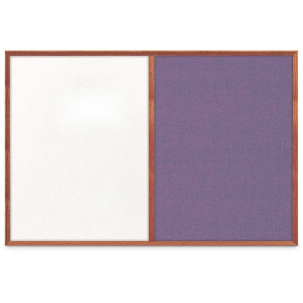 United Visual Products Slim Style Indoor Enclosed Corkboard, 30 UV503SC-SATIN-AMETHY - main